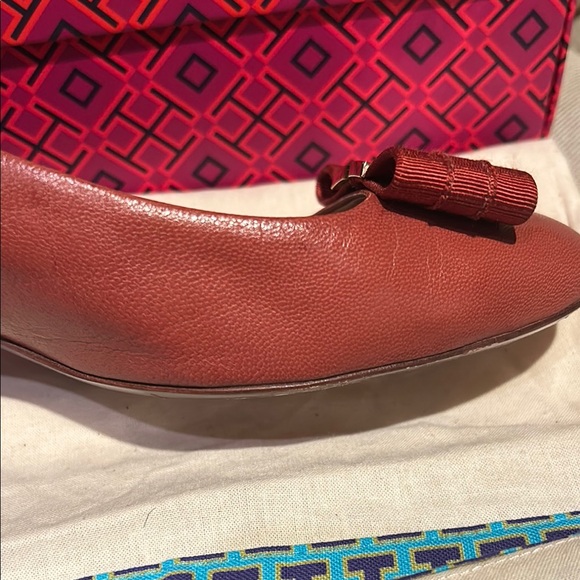 Tory Burch Burnt Orange Leather Women's Heels - Picture 3 of 12